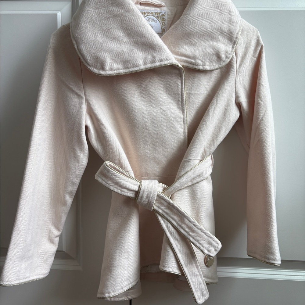 Disney Princess Cream Coat Jacket Sz 7/8